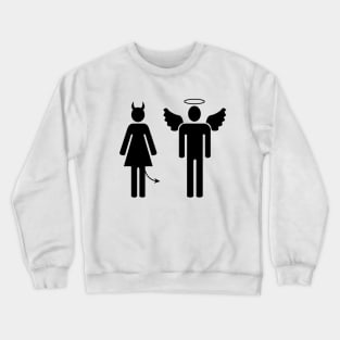 Angel and demon couple Crewneck Sweatshirt